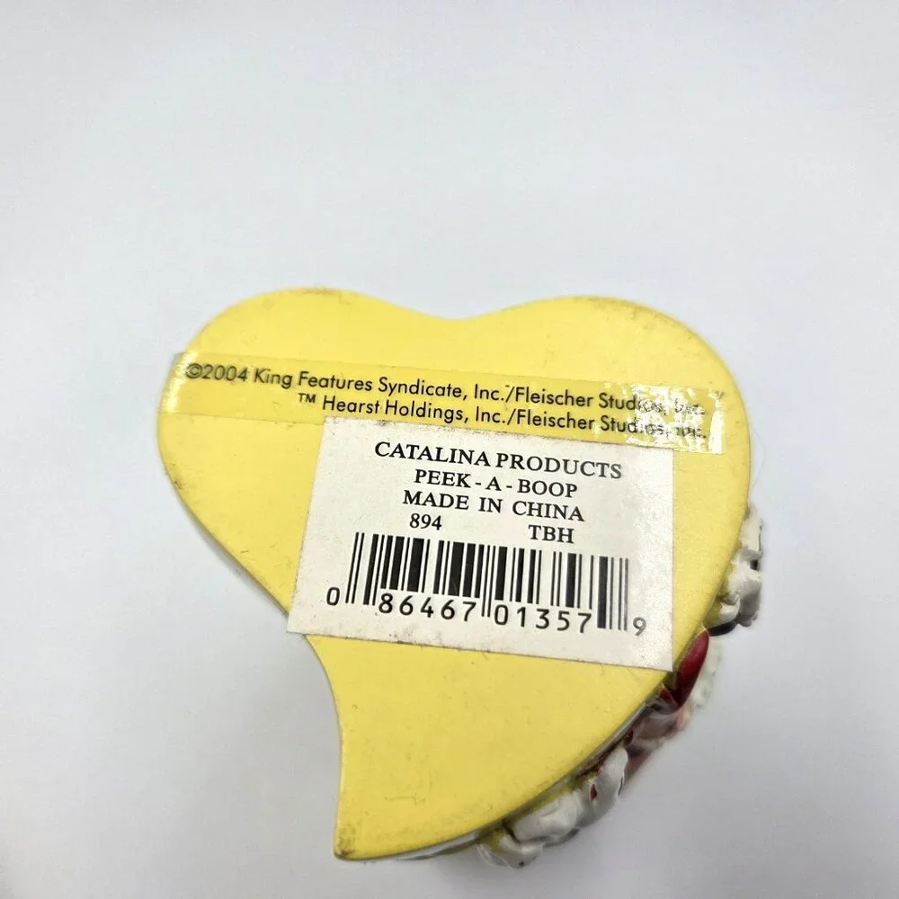 Vintage Betty Boop Toothbrush Holder Yellow Heart Peek A Boop Bathroom 2004